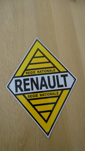 Plv plaque tole renault regie - plv,
