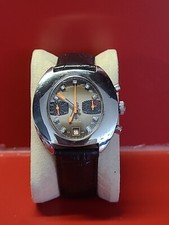 Superbe montre Chronograph homme acier chrome Panda