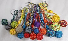 Porte-clés "Pomme de Touline" avec anneau, faites mains