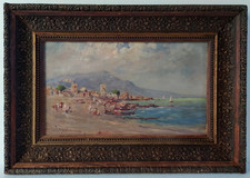 ancien Tableau huile sur toile paysage marine orientaliste signé L.LEGENDRE 1911