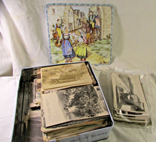 265 CPA & 100 CPSM françaises dans une boite à biscuits décor Henriot Quimper