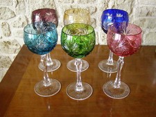SERVICE SIX GRANDS VERRES EN CRISTAL DU RHIN
