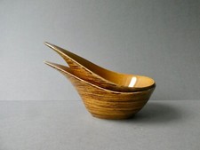 2 coupelles en céramique, faïence, Salins France, modèle Duras, années 60