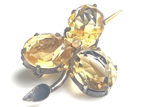 Ancien broche trèfle vermeil - ancien,