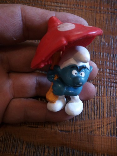 Schtroumpf champignon vintage - schtroumpf,