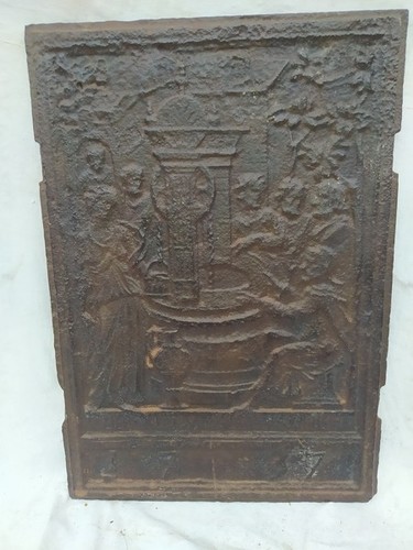 Ancienne plaque cheminée - ancienne, de