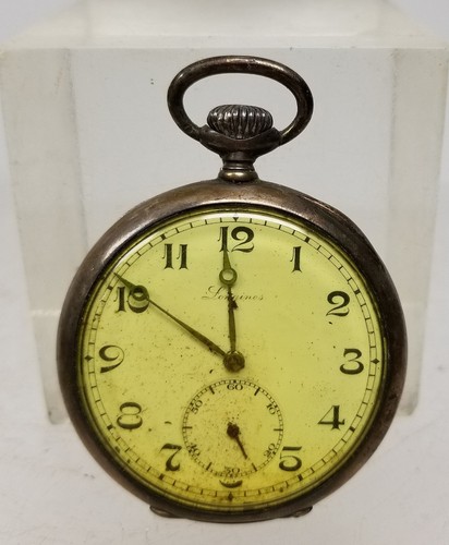 Antique silver cased longines - silver,