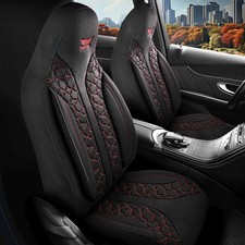 Housses De Siège Auto Compatibles Avec Renault Twingo En Noir Rouge 1099P002