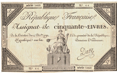 Exceptionnel assignat de - assignat, 50