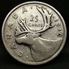 25 CENTS 1940 ARGENT 800‰