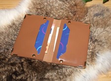 porte carte marron 100% cuir artisanal 7,5x11 cm