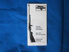 Notice papier d'origine - ANSCHUTZ modèle 520