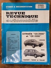 R.T.A. CITROËN CX 2000 et CX 2200 LIMOUSINE BREAK CONFORT, SUPER et PALLAS.