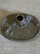 Encrier En Bronze Art  Nouveau De Maurice Bouval, Pub compagnie Compteurs /gaz