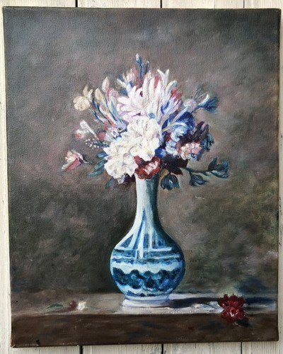 Nature morte vase bleu - nature, au