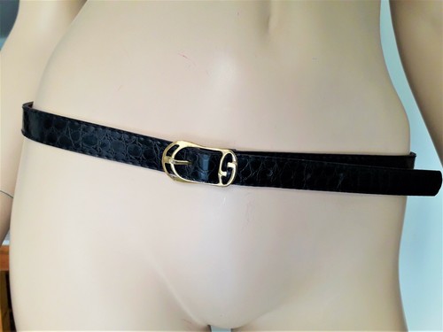 Ceinture vintage noire - ceinture,