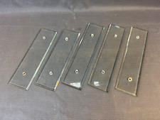 Lot de 5 plaques de propreté de porte en verre vintage
