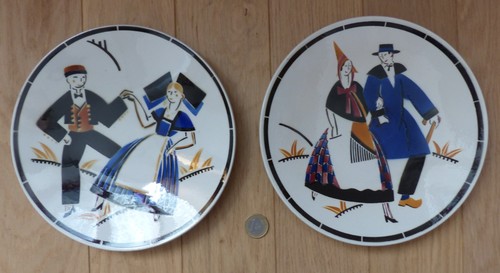 Alsace paire assiettes k - alsace, :