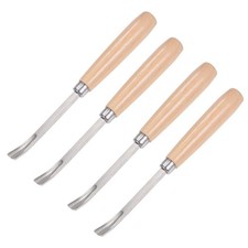 Bois Couteau 9mm Chrome Demi-Sculpture Outil 165mm Longueur Bois Poignée 4pcs