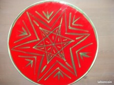 assiette plat moderniste céramique emaillé vintage helene ugo Vallauris capron