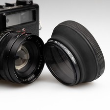 *TOP* Lens Hood + 1A Skylight 55mm UV filter for Yashica Electro 35G GSN GTN