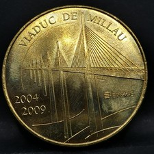 JETON TOURISTIQUE MDP 2009 VIADUC DE MILLAU 2004 2009 EIFFAGE AVEYRON / MEDAILL