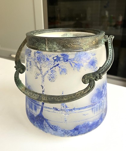 Ancien pot biscuits verre - a,