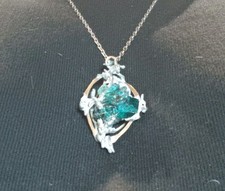 Bijoux  Pendentif  Brutaliste  Minérale  Dioptase 
