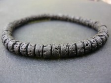 Bracelet de perles 6mm pierre de Lave en pierre Naturelle Sur mesure Homme Femme