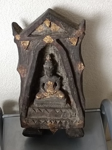 Sculpture autel bouddha assis - sculpture,