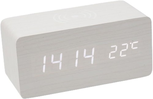 Réveil bois led - réveil,