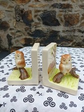 2 serre-livres en céramique DLG  Otagiri 2  hiboux sur branche