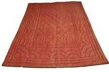 Couverture piquée vintage pure laine vierge mérinos