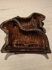 Ancien Petit Moule Terre Cuite AGNEAU Pascal Alsace C.1920 Lammele Alsacien(3)