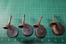Set of 4 Old Wood Wheel Casters-1 1/2" wood wheel casters #1980