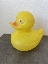ancien jouet enfant canard plastique jaune jeu bain jouet retro vintage