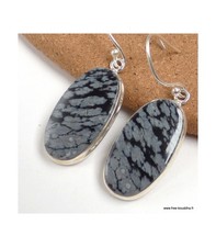 Boucles d'oreilles Obsidienne