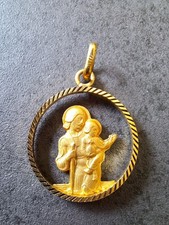 Pendentif En Plaqué Or Saint