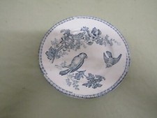 ancienne assiette terre de fer longwy mésange 22 cm
