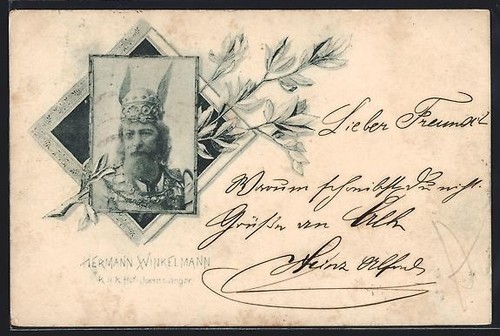 Carte postale chanteur