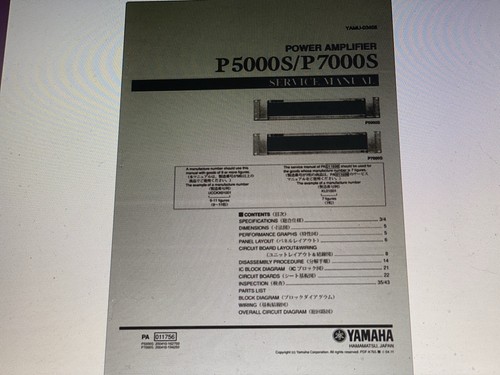 Yamaha p5000s service manual - yamaha,