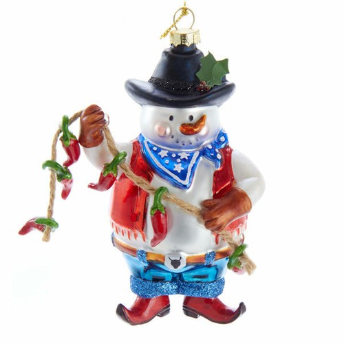 Cowboy snowman chili - snowman, garland