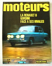 Revue MOTEUR 1966 Essai Renault R8 Gordini Publicité FERRARI 275 GTB 330 GTC