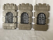 Playmobil 3 Murs Fenêtres Grilles Château Maison Ferme 3441 3445 3450 3666