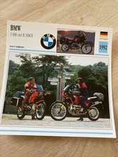 BMW 1000 R100GS GS 1992 fiche carte moto collection édition Atlas