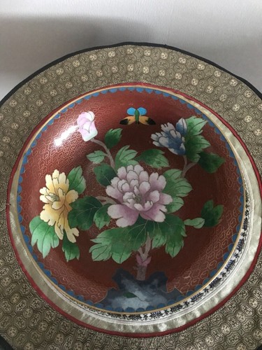 Cloisonne coupe bol - cloisonne,