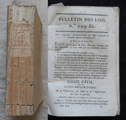 Bulletin des lois 1816 code - 1816,