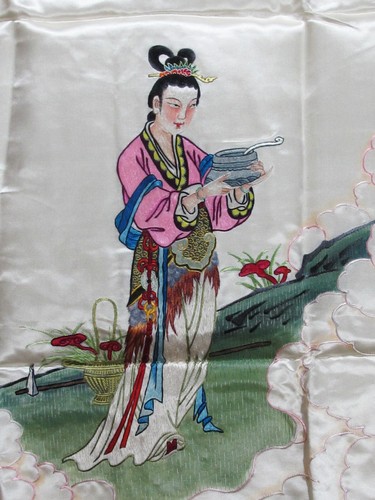 Ancienne broderie soie chinois - ancienne,