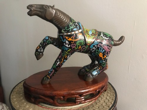 Cloisonne statuette figurine - statuette,