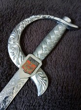 Coupe papier métal, épée